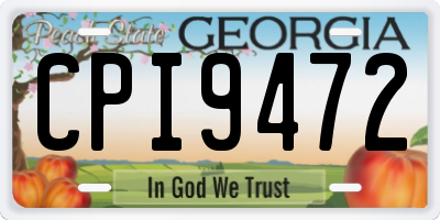 GA license plate CPI9472