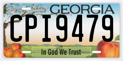 GA license plate CPI9479