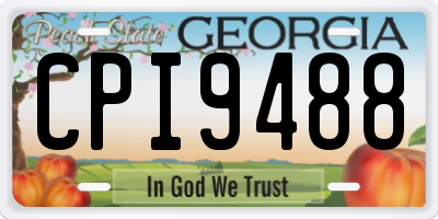 GA license plate CPI9488