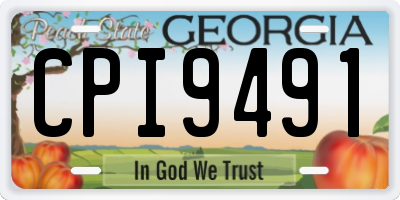 GA license plate CPI9491