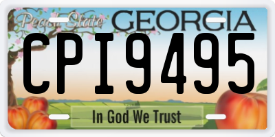 GA license plate CPI9495
