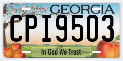 GA license plate CPI9503