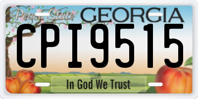 GA license plate CPI9515