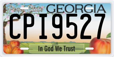 GA license plate CPI9527