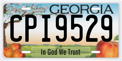 GA license plate CPI9529