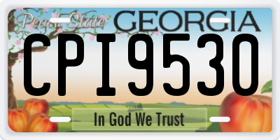 GA license plate CPI9530
