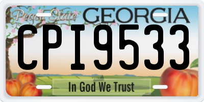 GA license plate CPI9533
