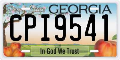 GA license plate CPI9541