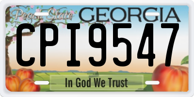 GA license plate CPI9547