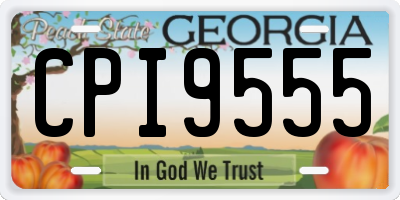 GA license plate CPI9555