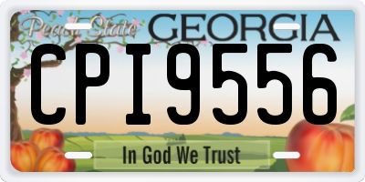 GA license plate CPI9556