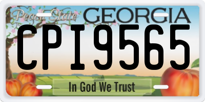 GA license plate CPI9565