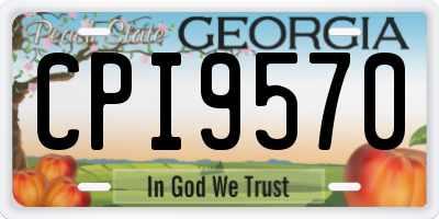 GA license plate CPI9570