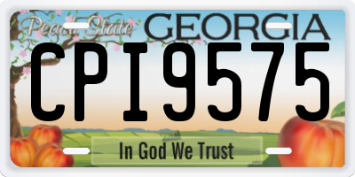 GA license plate CPI9575