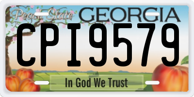 GA license plate CPI9579