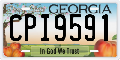 GA license plate CPI9591