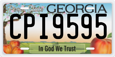 GA license plate CPI9595