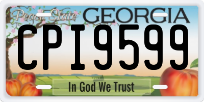 GA license plate CPI9599