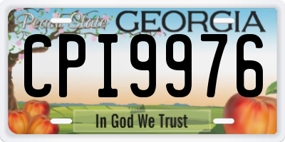 GA license plate CPI9976