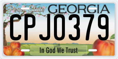 GA license plate CPJ0379