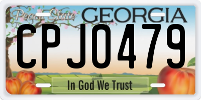 GA license plate CPJ0479