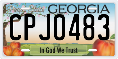 GA license plate CPJ0483