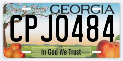 GA license plate CPJ0484