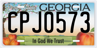 GA license plate CPJ0573