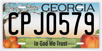 GA license plate CPJ0579