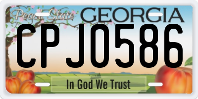 GA license plate CPJ0586