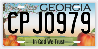 GA license plate CPJ0979