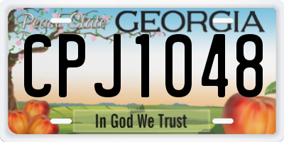 GA license plate CPJ1048