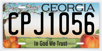 GA license plate CPJ1056