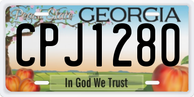 GA license plate CPJ1280