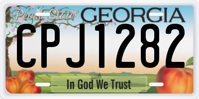GA license plate CPJ1282