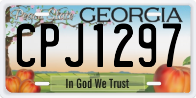 GA license plate CPJ1297