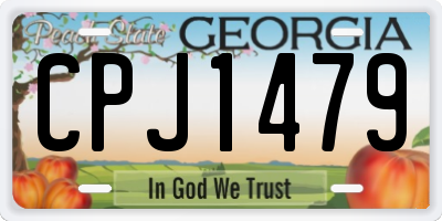 GA license plate CPJ1479