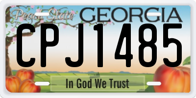 GA license plate CPJ1485