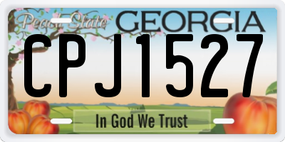 GA license plate CPJ1527
