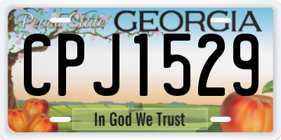 GA license plate CPJ1529