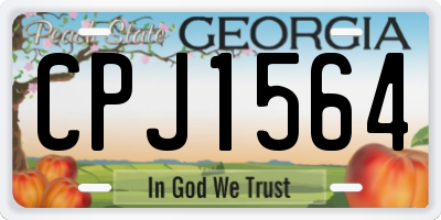 GA license plate CPJ1564