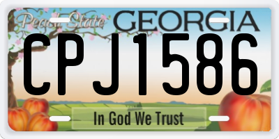 GA license plate CPJ1586
