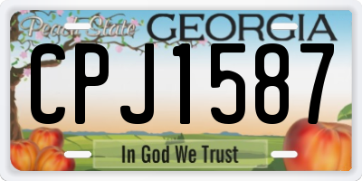 GA license plate CPJ1587
