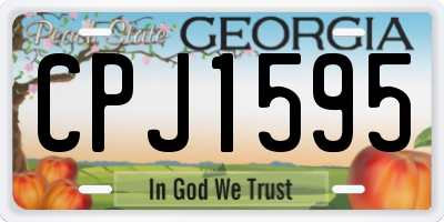 GA license plate CPJ1595