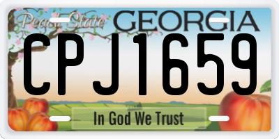 GA license plate CPJ1659