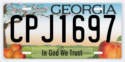 GA license plate CPJ1697