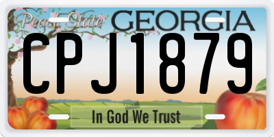 GA license plate CPJ1879
