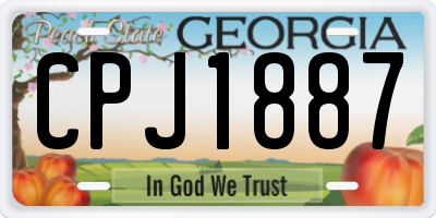 GA license plate CPJ1887