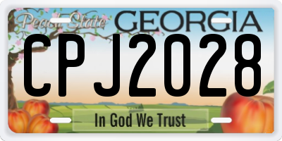 GA license plate CPJ2028