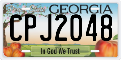 GA license plate CPJ2048